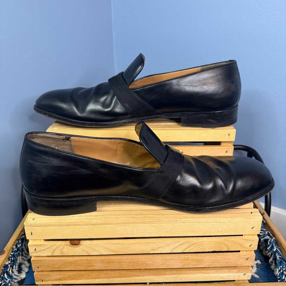 Salvatore Ferragamo Black Dress Loafers Size 15 - Picture 3 of 9